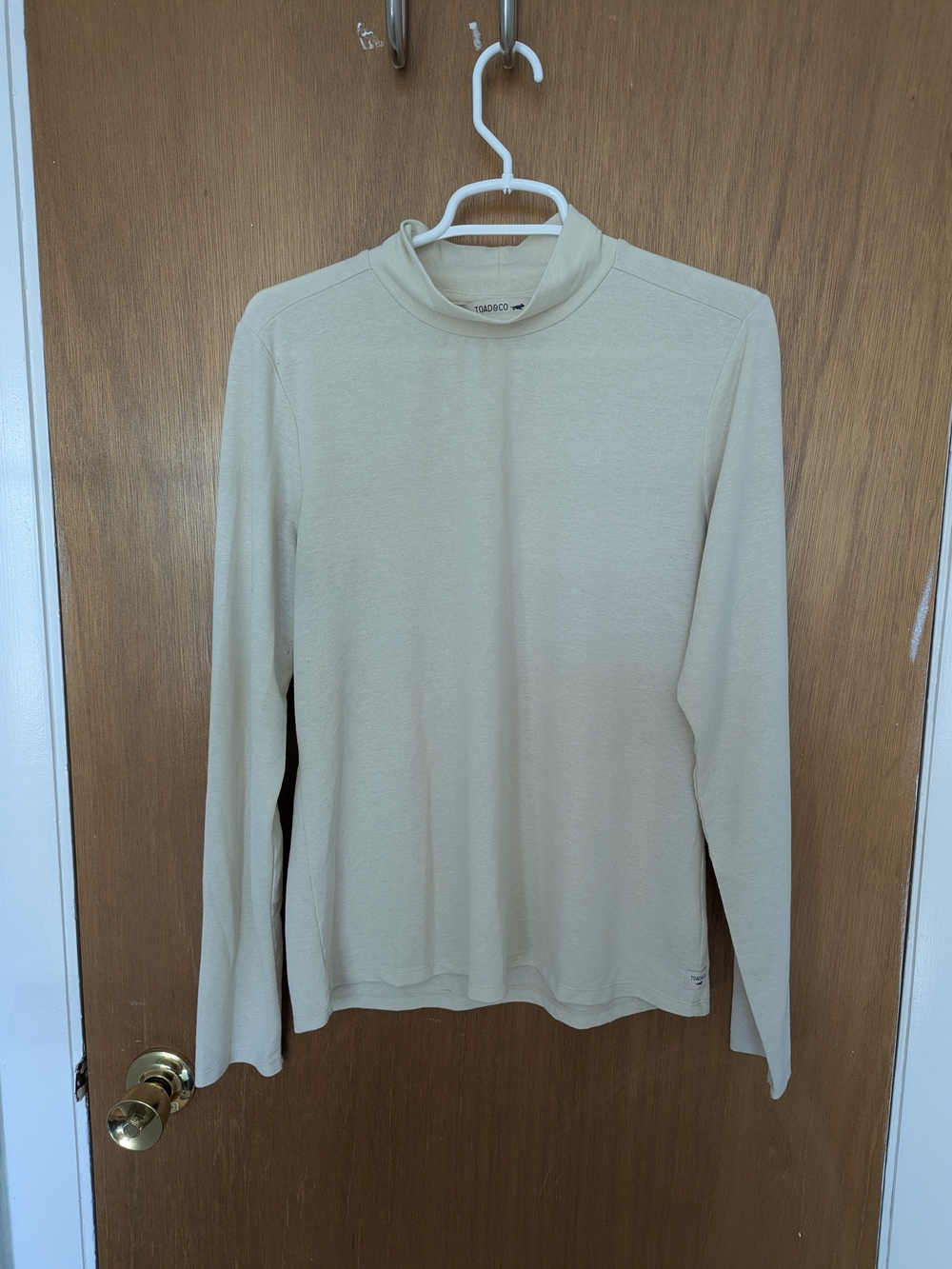 Toad&Co Cream Mock Neck Shirt